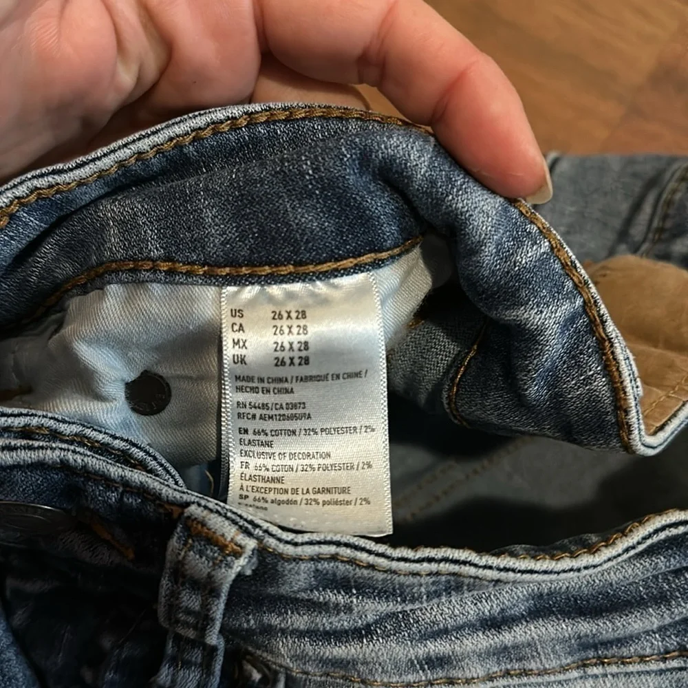 American Eagle Extreme Flex 4 Men’s Straight Jeans 26 x 28 - Distressed look